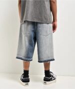 Ninth Hall Detain Light Blue Wash Ultra Loose Shorts