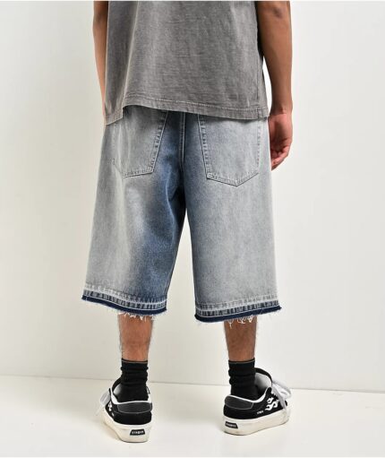 Ninth Hall Detain Light Blue Wash Ultra Loose Shorts
