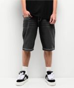 Ninth Hall Tout Slim Black Wash Denim Shorts