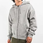 Fundamentals Ninth Hall Heather Grey Zip Up Hoodie