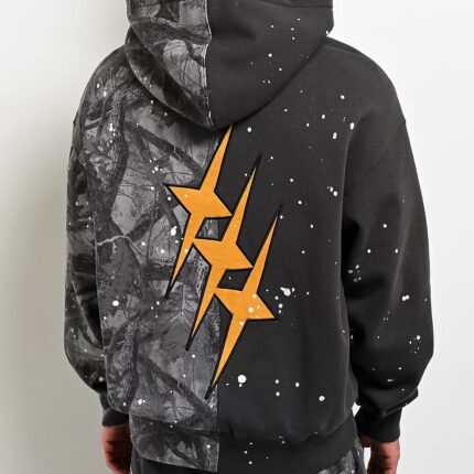 Ninth Hall Adductor Grey & Camo Boxy Zip Hoodie