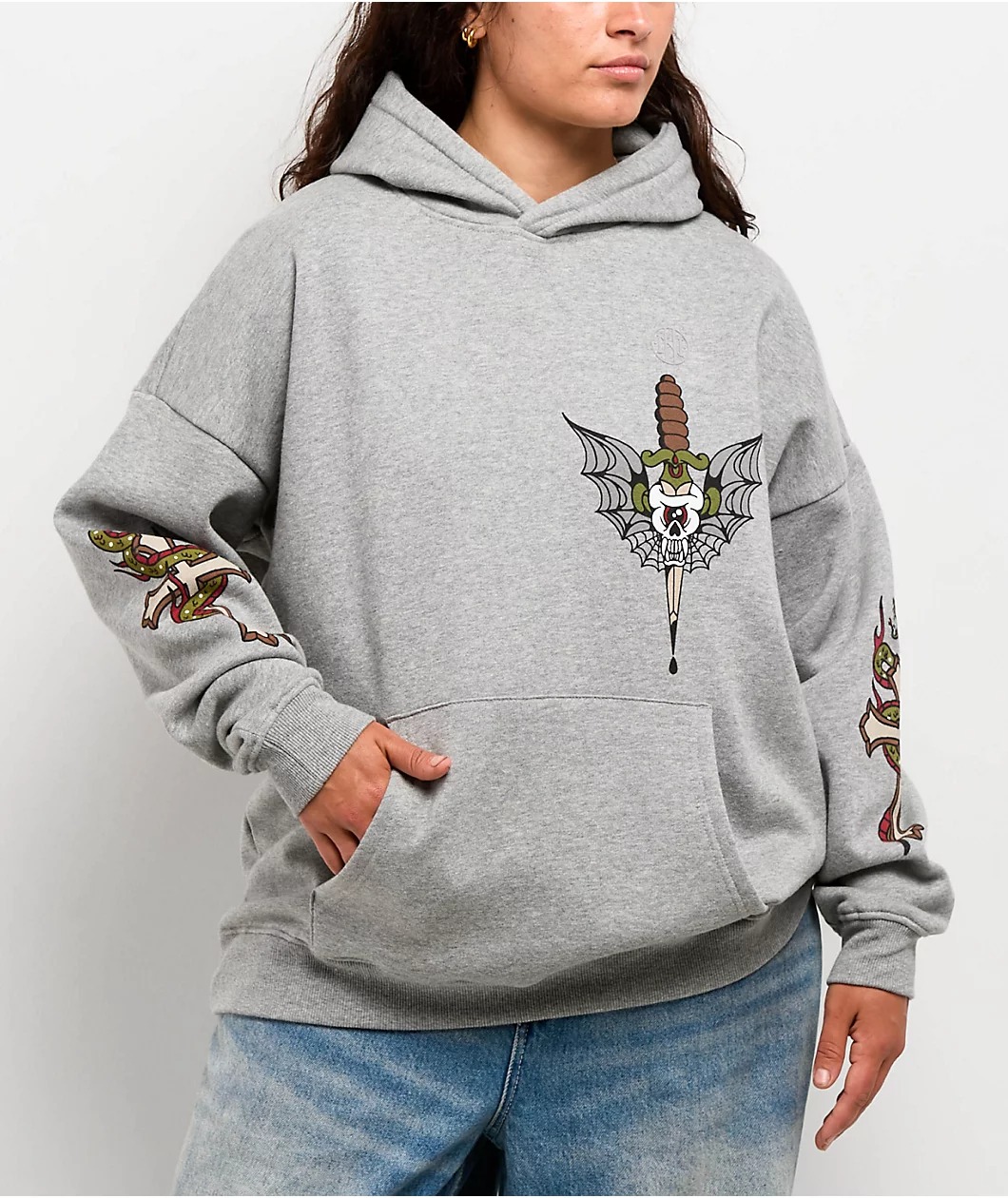 Ninth Hall Alina Grey Oversized Hoodie Ninth Hall Alina Grey Oversized Hoodie