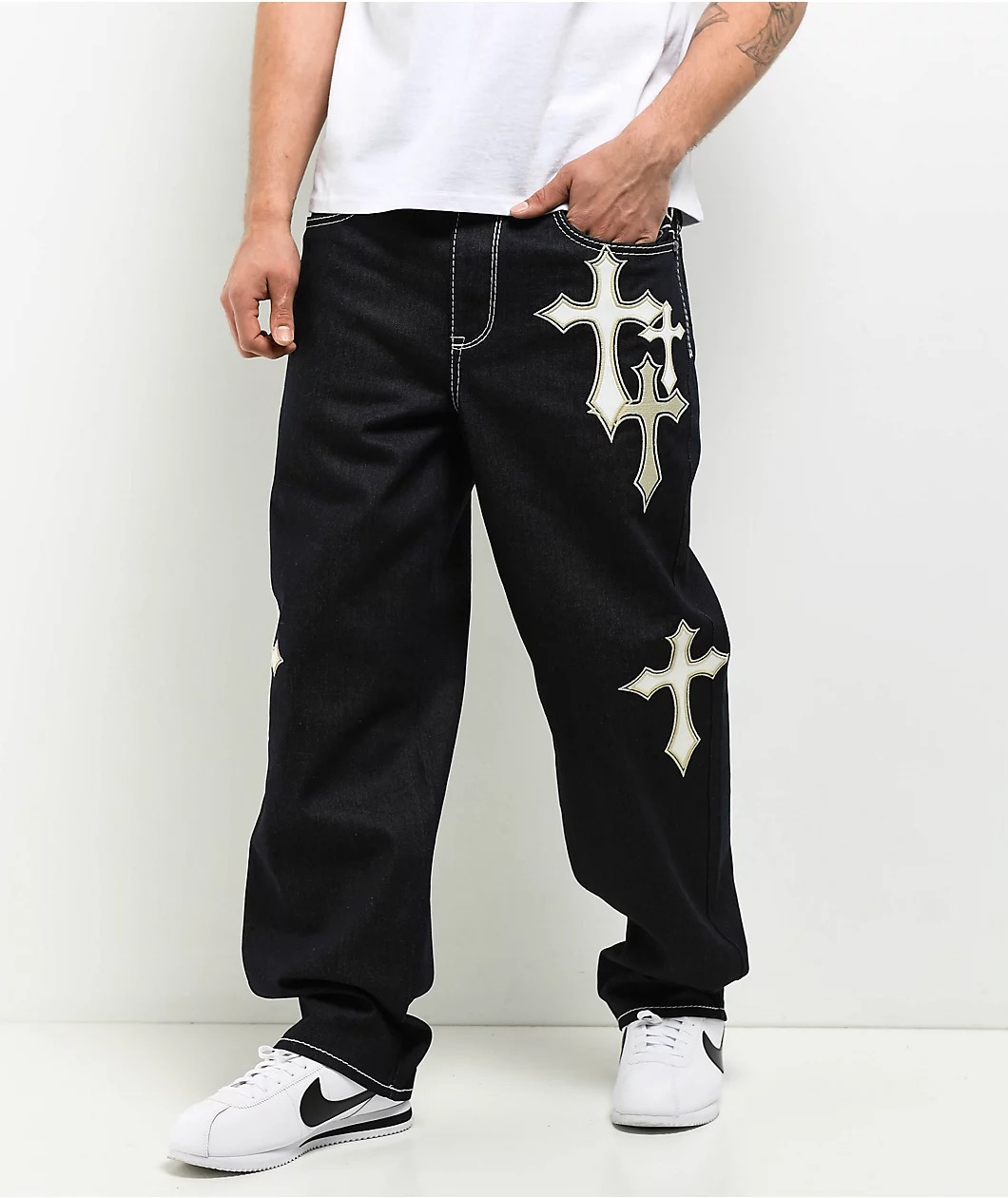 Ninth Hall Ambush Crosses Indigo Loose Fit Jeans Ninth Hall Ambush Crosses Indigo Loose Fit Jeans