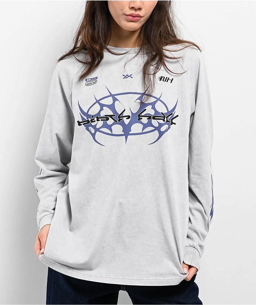 Ninth Hall Bennie Grey Wash Sweatshirt Ninth Hall Bennie Grey Wash Sweatshirt