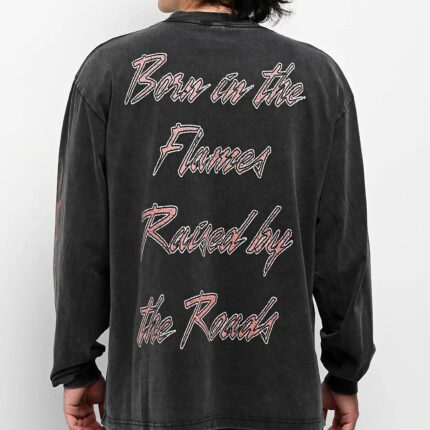 Ninth Hall Born In Flames Vintage Black Sweatshirt