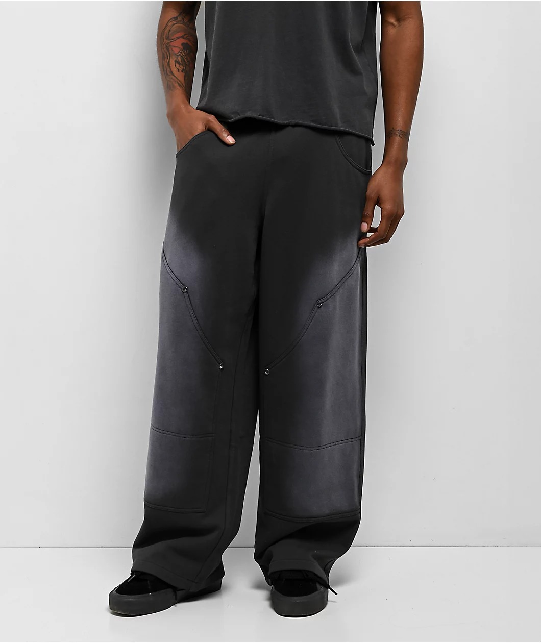Ninth Hall Bucked Grey Wash Baggy Sweatpants Ninth Hall Bucked Grey Wash Baggy Sweatpants