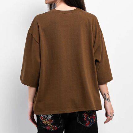 Ninth Hall Ciara Foil Print Oversized Boxy T-Shirt