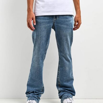 Ninth Hall Eagle Signal Stacked Flare Jeans