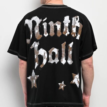 Ninth Hall Faux-ny Hair Black Boxy T-Shirt