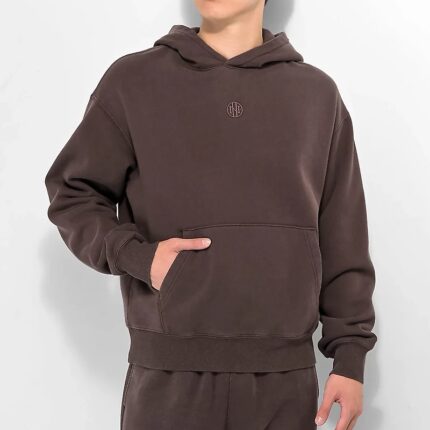 Ninth Hall Fundamentals Brown Wash Boxy Hoodie