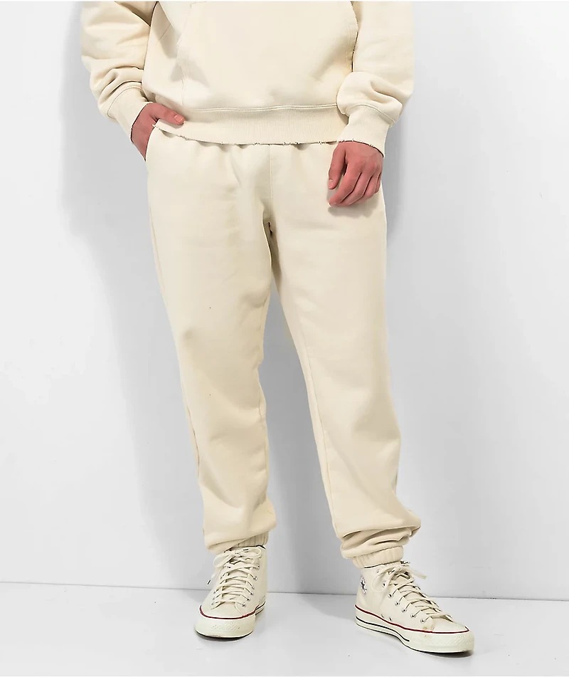 Ninth Hall Fundamentals Cream Relaxed Sweatpants Ninth Hall Fundamentals Cream Relaxed Sweatpants
