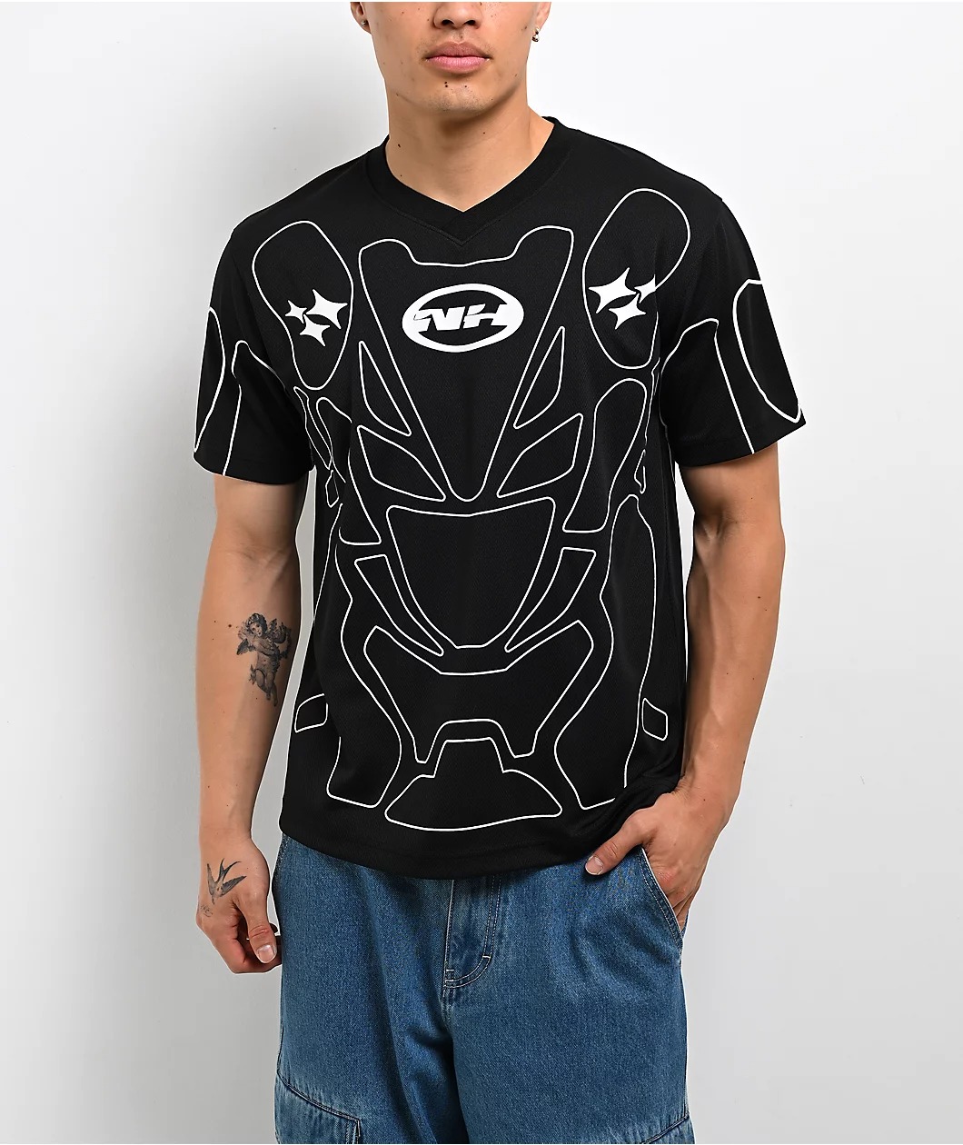 Ninth Hall Fundamentals Moto Black Soccer T-Shirt Ninth Hall Fundamentals Moto Black Soccer T-Shirt