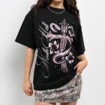 Ninth Hall Heavenly Decay Cross Black Boxy T-Shirt