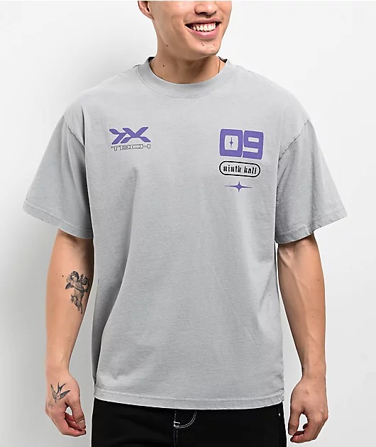 Ninth Hall Import Nights Vintage Grey T-Shirt Ninth Hall Import Nights Vintage Grey T-Shirt