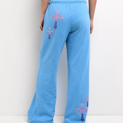 Ninth Hall Leopard Cross Wide Leg Sweatpants