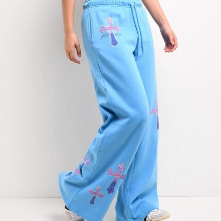 Ninth Hall Leopard Cross Wide Leg Sweatpants