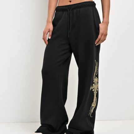 Ninth Hall MTT Black Wide Leg Sweatpants