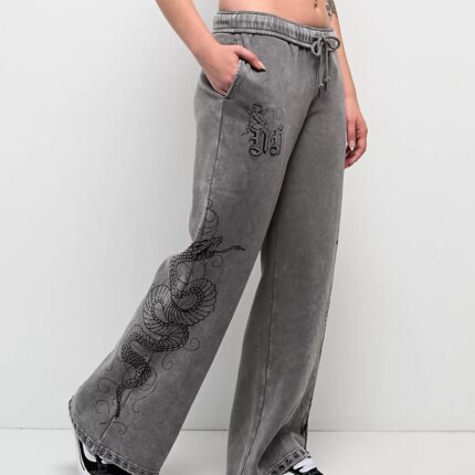 Ninth Hall Margo Snake Wide Leg Sweatpants