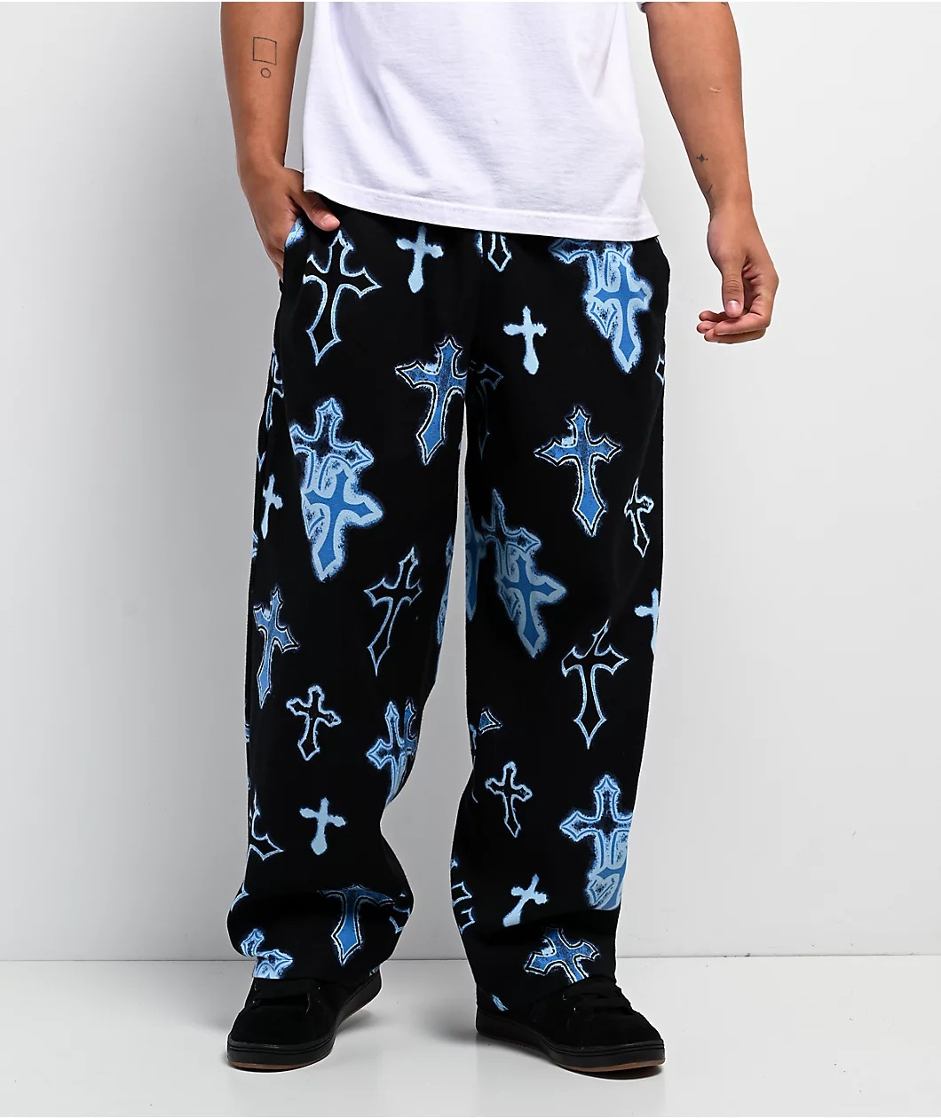 Ninth Hall Neon Salvation Black Lounge Pants Ninth Hall Neon Salvation Black Lounge Pants