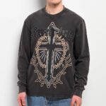 Ninth Hall Night Crawler Black Wash Sweatshirt