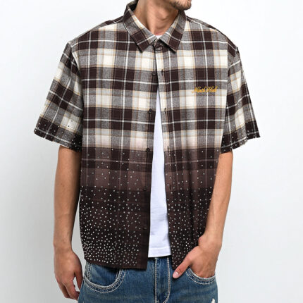 Ninth Hall Public Plaid Button Up T-Shirt