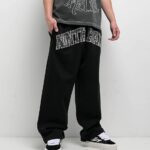 Ninth Hall Rhinestone Black Oversized Sweatpants