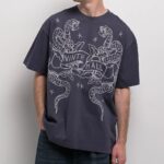 Ninth Hall Tattoo Outline Navy T-Shirt