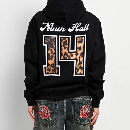 Ninth Hall Varsity Rose Black Hoodie
