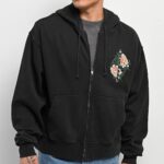 Ninth Hall Venom Black Wash Zip Hoodie