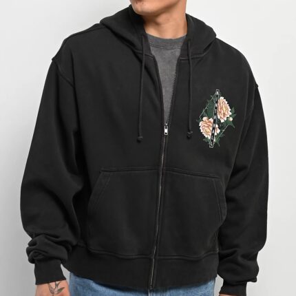 Ninth Hall Venom Black Wash Zip Hoodie